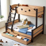 Carpenter - 兒童床男孩女孩公主床實木腳收納雙層高低上下床D149CM（上下牀+書架+櫃桶+牀褥）