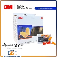 3M 1110 CORDED SOFT FOAM EARPLUGS SNR 37db TRAVEL