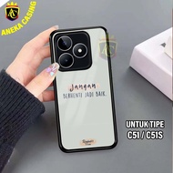 HP REALME C51/C51S Case - Glossy Hardcase casing Latest REALME C51/C51Shp [Motif - QUOTES] - Various