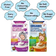 MOMMY J ORGANIC 3 GRAINS / JAPONICA RICE CEREAL 120G [8 SACHETS x 15G]