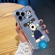 Cartoon dog head Soft Case Hp VIVO V30 Pro Y100 Premium Casing Y18 Aesthetic Y02 Y03 Y15 Y17 Y22 Y5S