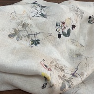 Bujiuyi Meet Pure Ramie Improved Cheongsam Hanfu Fabric National Style Ancient Rhyme Womens Clothing