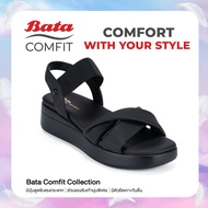 Bata บาจา Comfit รองเท้ารัดส้นเพื่อสุขภาพ รองรับน้ำหนักเท้า สำหรับผู้หญิง รุ่น RELAXED- LITE สีดำ 6017105 สีเทา 6017105