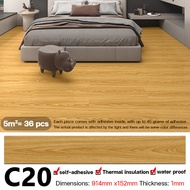 [2025 New Upgrade]  DIY YChao 2MM VINYL FLOORING SELF ADHESIVE 36pcs 53.8sqft Wooden/Waterproof/Thic