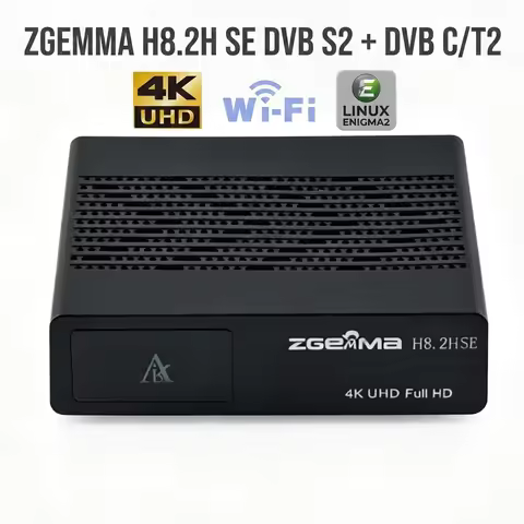 [Genuine] 2026 New Arrival Zgemma H8.2H SE Linux Enigma2 DVB-S2X+DVB-T2/C Linux Satellite Cable and 