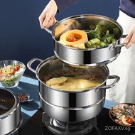 Timing Steamer304Stainless Steel Steamer Steamer Household Thickened Three-Layer Large Capacity Multi-Functional Soup Pot Steamed Bread