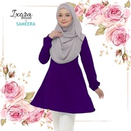 Blouse Muslimah IXORA Cotton Labuh, Sopan dan Selesa - Purple