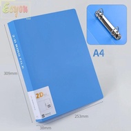 ECYOU Transparent Folder, Plastic Office Document Binder File Folder,  D-shaped 2 Holes Lever Arch F