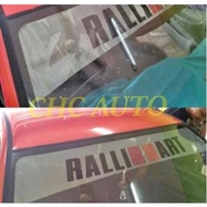 RALLIART CAR STICKER RALLIART CERMIN BELAKANG KERETA WIDESCREEN STICKER WIRA SAGA ISWARA WAJA GEN2 P