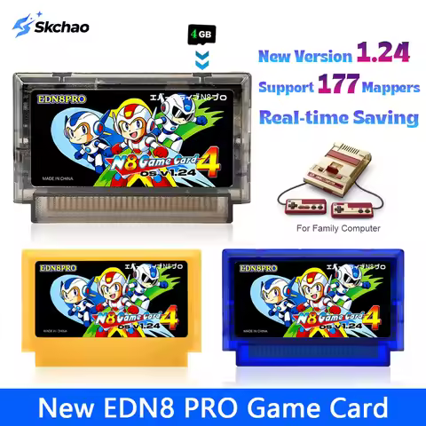 New V1.24 FC N8 Game Card with 2000 Games & 4G TF Card Flash Cartridge for Family Computer 8-Bit Vid