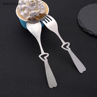 FAMY 1Pc/Set Heart-shaped Stainless Steel Coffee Stirring Spoon Dessert Ice Cream Spoon Scoop Teaspo