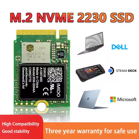 2230 Pcie Nvme M 2 SSD 2tb Solid State Drive Compatible With Laptop Dell/STEAM DECK/Micro SURFACE/Re