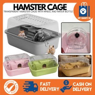 Hamster Habitat Openable Top Portable Hamster Cage for Hedgehog Gerbils with Enclosure Hamster Cage