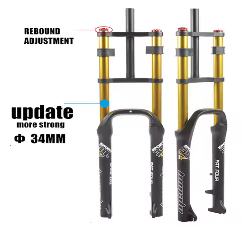 HIMALO bicycle shock absorber pneumatic front fork 26 inch ATV snowmobile fat fork 26 4.0 tire