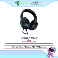 Razer Kraken V3 X Wired USB Gaming Headset with Razer™ TriForce Driver, Razer Chroma RGB, 7.1