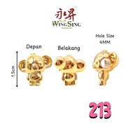 ZA104 Wing Sing 916 Limited Loket Charms Beads Baby Koala Seal Rabbit Bear Bear Pendant/ Loket Emas 