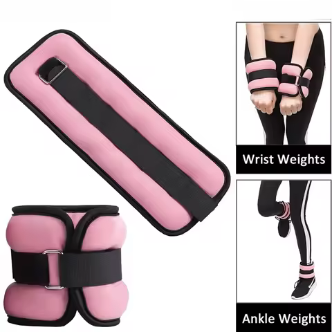 1Pair Adjustable Ankle Weights(0.5kg/1kg Each) - Leg & Wrist Weight Straps for Women Men,Weighted An