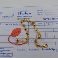 HeyKyo - Gelang wanita dewasa Emas Muda 10 gram ModelRantai Bulat Berkilau Kadar 748 Anti Luntur dan
