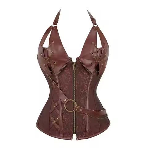 Women Pirate Costume Gothic Knight Corset Adult Medieval Steampunk Cosplay Viking Clothes
