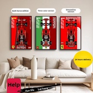 LEGO Bricks 42207 Ferrari F1 Racing Car Wall Frame Hangable Living Room Background Board Decorative 