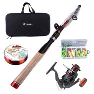 Lure Surf Casting Rod+Fishing Reel+Fishing reel+Fishing Bag+Bait Suit Carbon Fiber Sea Fishing Rod Cross-Border in Stock