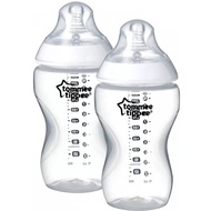 Tommee Tippee Closer to Nature 11oz/340ml Ollie The Owl & Panda Design Bottle Twin Pack