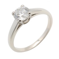 【二手】寶格麗(BVLGARI)戒指 - Griff Solitaire 鑽石戒指，E 色，Pt950 鉑金，女士 Griff Solitaire 鑽石戒指，二手 A