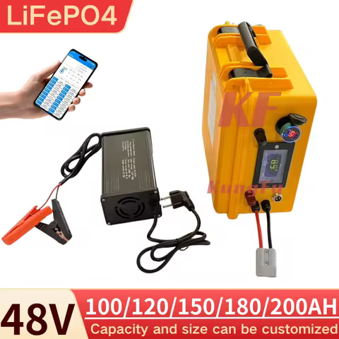 KF- 48V 100Ah 120Ah 150Ah 200Ah Lifepo4 Lithium Battery Pack With BMS 16S For 2000W 3000W 5000W Golf