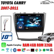 AO จอ android ติดรถยนต์ TOYOTA CAMRY 2007-2011เวอร์ชั่น13 WIFI GPS จอ2din Apple Carplay จอแอนดรอย 9 