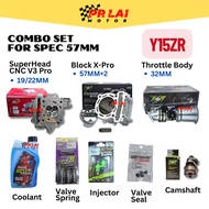 COMBO Set for Spec 57mm Y15ZR REDLEO ESR S1R Block X-PRO CNC SuperHead V3 Pro oval throttle body 19/
