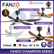 FANZÓ CHAMPION Series 56Inch 38Inch 5 Blades 7 Speed With Remote Control FANZO CHAMPION FAN Ceiling 