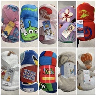 [全新 - 英國直送] 絨毛被仔 (Stitch 史迪仔, Little Green Men 三眼仔, Toy Stort 反斗奇兵, Moana, McQueen 反斗車王, Winnie The 