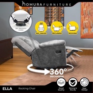 【FREE SHIPPING】HOMURA Furniture ELLA 360° SWIVEL 1 SEATER RECLINER SOFA /  ROCKING CHAIR / RELAX CHA
