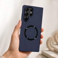 1pc Fashion Fabric Phone Case Compatible With Samsung Galaxy S26 Ultra, Wireless Charging Smart Phon