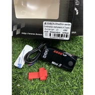 KOSO METER 3 and 1 (Clock, Temperature ,Voltage)(MINI3)-Blue