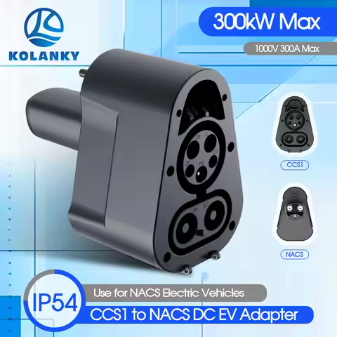 Kolanky Nacs Model 3/X/Y/S Car EV Charger AC DC Fast Adapter CCS1 To NACS 250KW Convertor Charging S