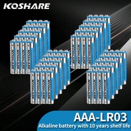 KOSHARE 20/40/60/80pcs AAA 1.5V Alkaline Battery, Suitable For Remote Control, Alarm Clock, Doorbell