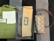 Gucci x Balenciaga 聯名款 證件卡夾零錢包 附掛繩