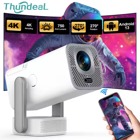 ThundeaL New TD80 Pro 4K Projector Android WiFi Portable TD80Pro Home Cinema Theater Beam Movie Vide