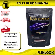 Premium Blue Channa Pellets 100g Chana Cana Andrao Feed - 2mm