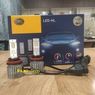 Hella Car Headlight Bulb RETROFIT LED 6500K 3700LM H11 + Osram T10