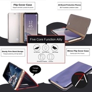 Oppo Reno6 Reno 6 4G Flip Clear View Standing Mirror Cover Case Casing