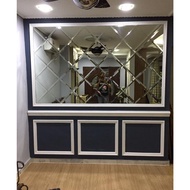 Cermin diamond 4x9 beveled edge mirror