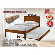 Yi Success Jerry Wooden Single Bed Frame / Quality Single Bed / Katil Bujang Kayu / Slat Bedbase / Bedroom Furniture