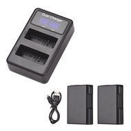 EN-EL14 Battery &amp; Charger Kit 2pcs 7.4V 1500mAh Battery + 1pc LED2-EL14 Dual Channel Camera Battery Charger for Nikon D3100 D3200 D3300 D3400 D3500 D5100 D5200 D5300 D5500 D5600 Coolpix P7000 P7100 P7700 P7800 Cameras