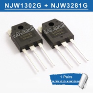 NJW0302G NJW0281G แท้1คู่ NJW0302 TO-3P NJW0281 NPN PNP 15A ซิลิโคน250V 150W ใหม่เอี่ยมทรานซิสเตอร์ก