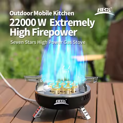 BRS 3/7-Core Camping Gas Stove High Power Portable Tourist Burner Outdoor Electronic Ignition Campin
