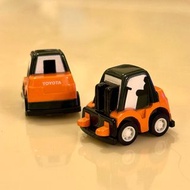 Toyota收藏回力車 非賣品 叉車 唧車 鏟車 模型車 Tonero Miniature 迷你 黑色 橙色
