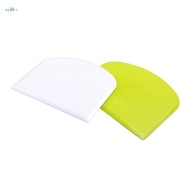 2 Pieces Dough Scraper Bowl Scraper Food-Safe Plastic Dough Cutter Flexible Plastic Scraper Practica
