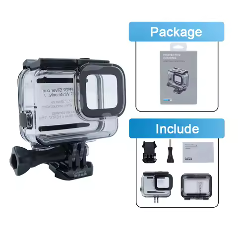 Original 131 Feet Waterproof Case for GoPro Hero 7 Silver/White Diving Protective Housing for GoPro 